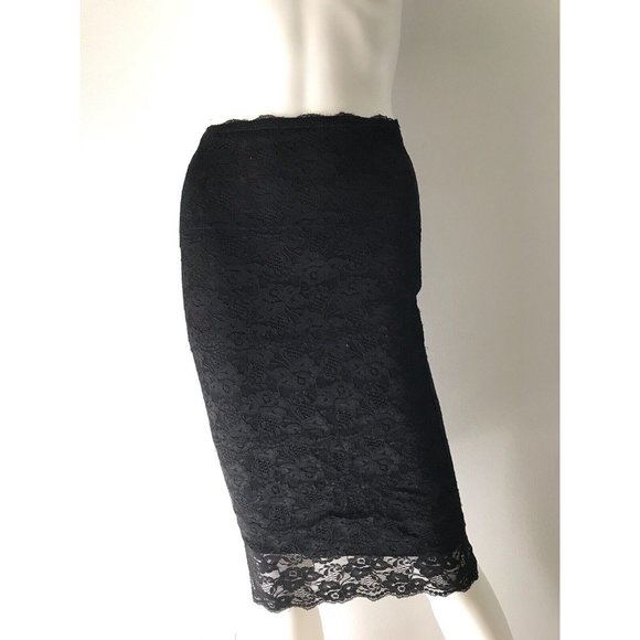Guess By Marciano Women's Skirt Lace Black Knee Length Pencil Elastic Waist XS - Picture 11 of 11